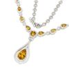 Image 3 : Natural Unheated  Pear Citrine Necklace