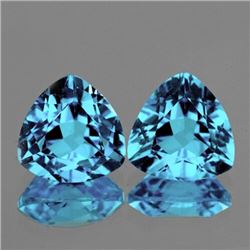 Natural Light Sky Blue Topaz Pair {Flawless-VVS1}