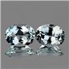 Image 1 : Natural Light Sky Blue Aquamarine Pair {Flawless-VVS1}
