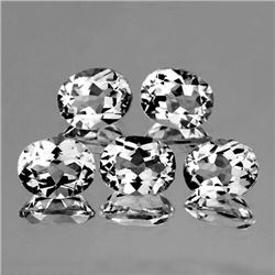 Natural White Topaz 5 Pcs {Flawless-VVS1}
