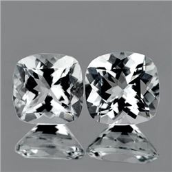 Natural Diamond White Aquamarine Pair - Flawless