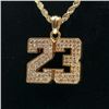 Image 2 : AWESOME 14 Kt. GOLD PLATED MICHAEL JORDAN PENDANT