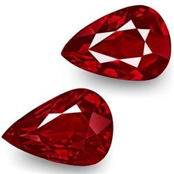 Natural Pigeon Blood Burma  Ruby Pair 5x4 MM