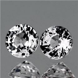 Natural  AAA Ceylon White Sapphire Pair - VVS