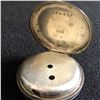 Image 3 : SOLID  0.935 SILVER KEY WIND  DOUBLE DOOR POCKET WATCH  GREAT PORCELAIN DIAL