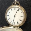 Image 1 : SOLID SILVER TRIPLE DOOR KEY WIND AND KEY SET POCKET WATCH