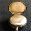 Image 3 : SOLID  0.935 SILVER  DOUBLE DOOR POCKET WATCH  GREAT WHITE AND BLUE  PORCELAIN DIAL