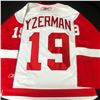 Image 1 : STEVE YZERMAN SIGNED REEBOK RED WINGS CAPTAIN JERSEY