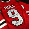 Image 2 : BOBBY HULL SIGNED REEBOK BLACK HAWKS JERSEY (OFFICIAL LICENSED)