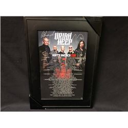 URIAH HEEP BAND SIGNED and FRAMED 2018 TOUR DATES POSTER