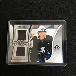 2019-20 SP GAME USED BROCK BOESER ROOKIE SHOWCASE STANDOUTS DUAL PATCH