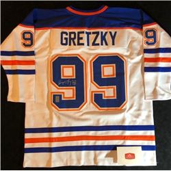 WAYNE GRETZKY SIGNED OILERS JERSEY (WG AUTHENTIC COA) #107101