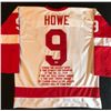 Image 1 : GORDIE HOWE SIGNED RED WINGS CAREER STATS JERSEY (PSA/DNA COA)