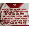 Image 2 : GORDIE HOWE SIGNED RED WINGS CAREER STATS JERSEY (PSA/DNA COA)