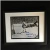 Image 1 : BOBBY ORR SIGNED "THE FLYING GOAL" 8X10 FRAMED PHOTO