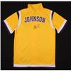 Image 1 : Magic Johnson Signed Lakers Warm-Up Jersey (PSA COA)