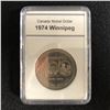 Image 1 : SLABBED CANADIAN 1974 WINNIPEG DOLLAR