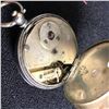 Image 2 : SOLID SILVER DOUBLE DOOR KEY WIND POCKET WATCH WITH ORNATE DIAL