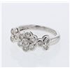 Image 1 : 0.74 CTW Diamond Ring 14K White Gold - REF-66F8N