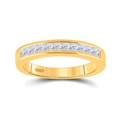 1/2 CTW Princess Diamond Wedding Ring 14kt Yellow Gold - REF-41M9A