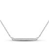 Image 1 : 1/10 CTW Round Diamond Horizontal Bar Pendant 10kt White Gold - REF-15R5H