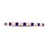 Image 2 : 3/8 CTW Princess Blue Sapphire Diamond Stackable Ring 10kt Rose Gold - REF-16X8T