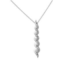 0.04 CTW Diamond Necklace 14K White Gold - REF-14H2M