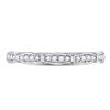 Image 2 : 1/8 CTW Round Diamond Stackable Ring 10kt White Gold - REF-11X9T