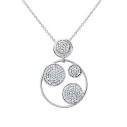 0.55 CTW Diamond Necklace 14K White Gold - REF-39M5F