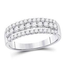 3/4 CTW Round Diamond Classic Anniversary Ring 14kt White Gold - REF-51N5Y