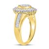 Image 3 : 1/4 CTW Round Diamond Marquise-shape Cluster Ring 10kt Yellow Gold - REF-26X3T