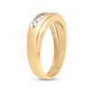 Image 3 : 1/4 CTW Mens Round Diamond Wedding Ring 14kt Yellow Gold - REF-27R5H