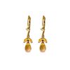 Image 1 : Genuine 3.4 ctw Citrine Earrings 14KT Yellow Gold - REF-26R6P