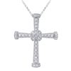 Image 1 : 0.41 CTW Diamond Pendant 18K White Gold - REF-64M3F