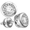 Image 1 : 1/2 CTW Round Diamond Solitaire Stud Earrings 10kt White Gold - REF-47R9H
