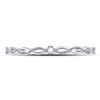 Image 2 : 0.01 CTW Round Diamond Stackable Ring 10kt White Gold - REF-5H9W