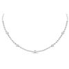 Image 1 : 1 & 7/8 CTW Round Diamond Cluster Luxury Necklace 14kt White Gold - REF-183T3K