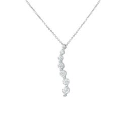 0.75 CTW Diamond Necklace 14K White Gold - REF-65Y7X