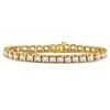 Image 1 : 5 CTW Round Diamond Timeless Tennis Bracelet 14kt Yellow Gold - REF-528F3M