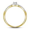 Image 2 : 1/4 CTW Round Diamond Solitaire Bridal Wedding Engagement Ring 10kt Yellow Gold - REF-18K3R