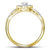 Image 2 : 1/4 CTW Round Diamond Bridal Wedding Engagement Ring 10kt Yellow Gold - REF-30M3A