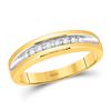 Image 3 : 5/8 CTW His & Hers Round Diamond Solitaire Matching Bridal Wedding Ring 10kt Yellow Gold - REF-63F5M