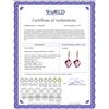 Image 2 : Genuine 21.65 ctw Amethyst & Diamond Earrings 14KT Yellow Gold - REF-57A6K