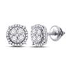 Image 1 : 1/4 CTW Round Diamond Cluster Earrings 10kt White Gold - REF-21H5W