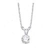 Image 1 : 1/5 CTW Round Diamond Solitaire Pendant 14kt White Gold - REF-15M5A