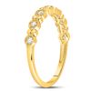 Image 3 : 1/10 CTW Round Diamond Stackable Ring 10kt Yellow Gold - REF-10X8T