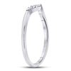 Image 3 : 1/20 CTW Round Diamond Contoured Solitaire Enhancer Wedding Ring 10kt White Gold - REF-9A3N