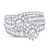 Image 2 : 1 & 3/4 CTW Round Diamond Bridal Wedding Engagement Ring 14kt White Gold - REF-164M3A