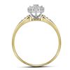 Image 2 : 1/10 CTW Round Diamond Star Cluster Ring 10kt Yellow Gold - REF-9M6A
