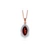 Image 1 : Genuine 2.15 ctw Garnet & Diamond Necklace 14KT Rose Gold - REF-62Y3F
